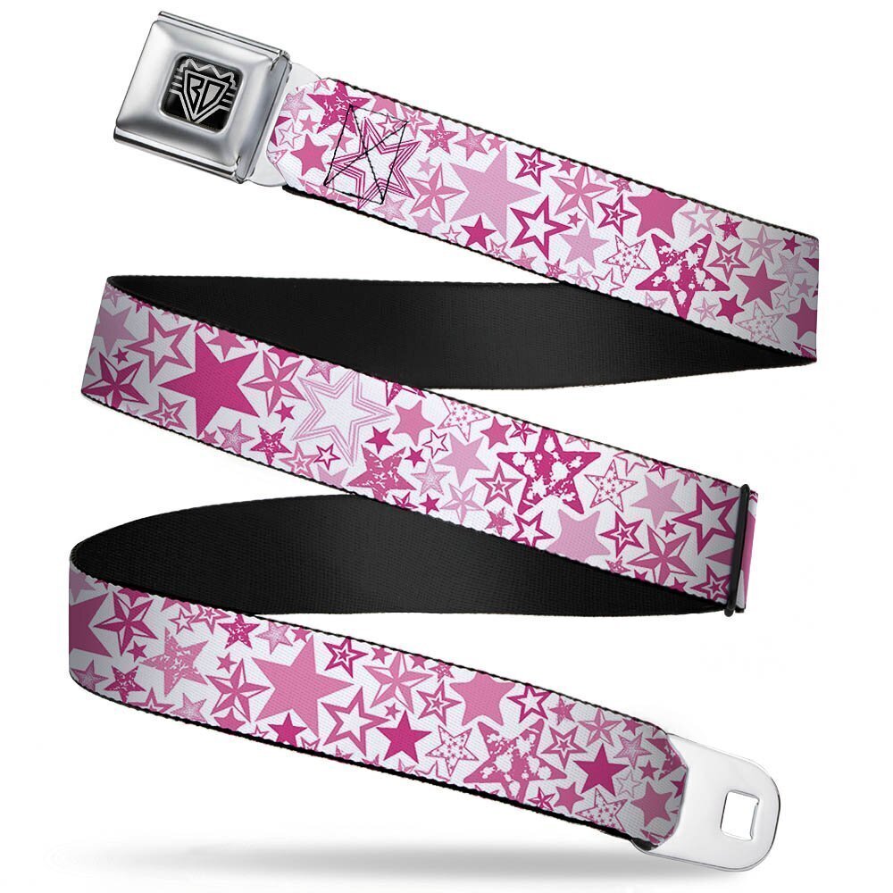 4925 Seatbelt Belt - Stargazer White/Pink - 1.0" Wide - 20-36 Inches in